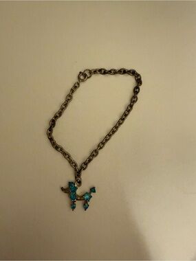 Vintage Blue Poodle Bracelet